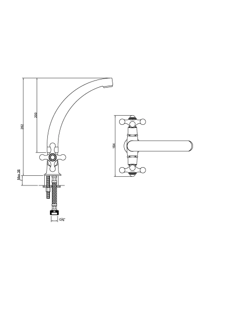 Zdjęcie: Bateria umywalkowo-zlewkozmywakowa Roma chrom INVENA