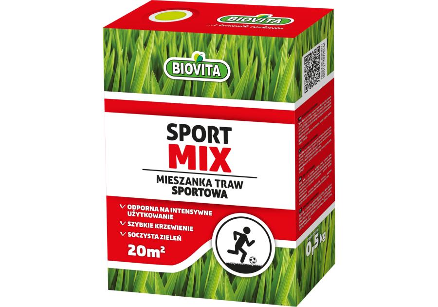 Zdjęcie: Mieszanka nasion traw sportmix 0,5 kg BIOVITA