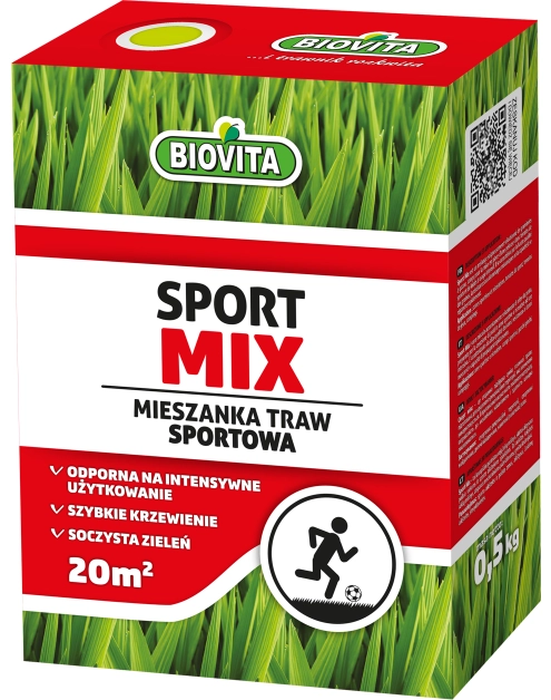 Zdjęcie: Mieszanka nasion traw sportmix 0,5 kg BIOVITA