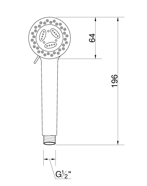 Zdjęcie: Słuchawka natryskowa 3F Sao chrom INVENA