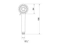 Zdjęcie: Słuchawka natryskowa 3F Sao chrom INVENA