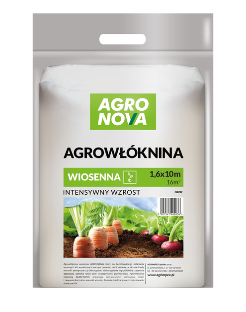 Zdjęcie: Agrowłóknina osłonowa biała 1,6 x 10 m Agro Nova Wiosna AGRIMPEX