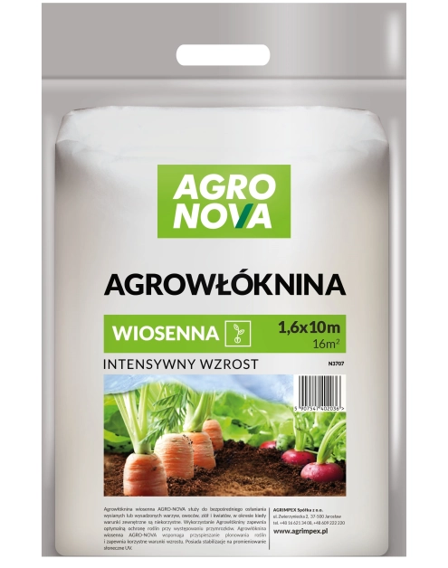 Zdjęcie: Agrowłóknina osłaniająca wiosenna biała 1,6 x 10 m AGRO-NOVA