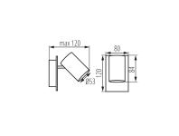 Zdjęcie: Oprawa oświetleniowa 1x max 10 W Evalo EL-1I W-SR KANLUX