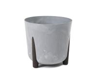 Zdjęcie: Donica Frida 260 mm Eco recycled, szary beton LAMELA