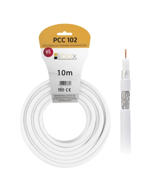 Zdjęcie: Kabel koncentryczny RG6U 10 m, PCC102-10 LIBOX