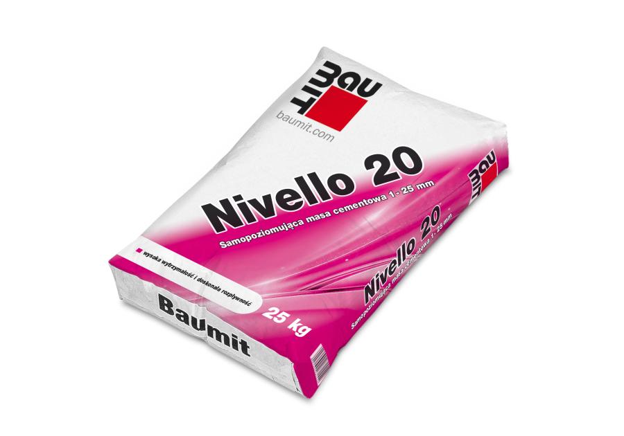 Zdjęcie: Samopoziomująca masa cementowa 1-25 mm Nivello 20 BAUMIT