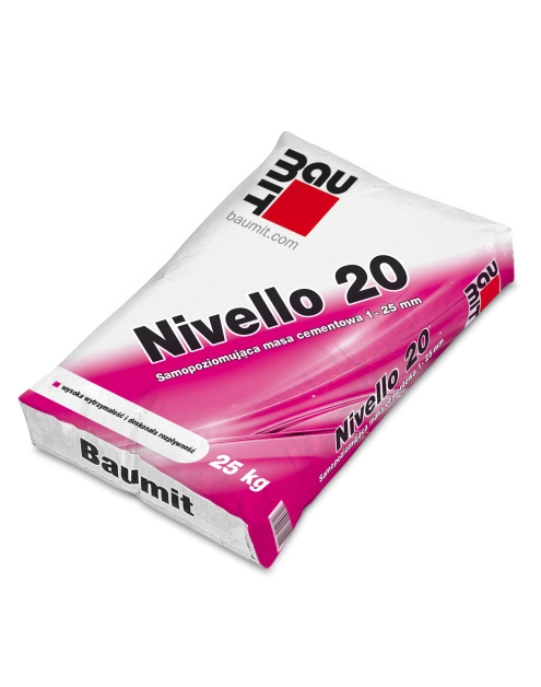 Zdjęcie: Samopoziomująca masa cementowa 1-25 mm Nivello 20 BAUMIT