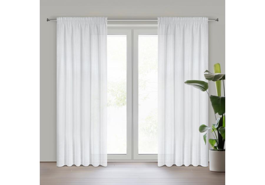 Zdjęcie: Firana gotowa Viola na taśmie 140x270 cm biały EUROFIRANY