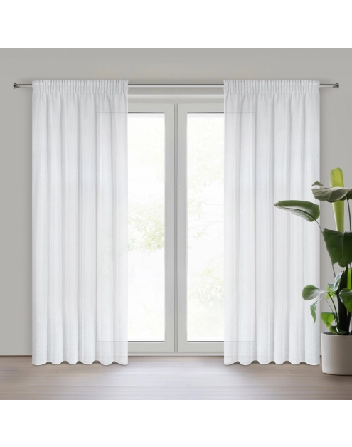 Zdjęcie: Firana gotowa Viola na taśmie 140x270 cm biały EUROFIRANY