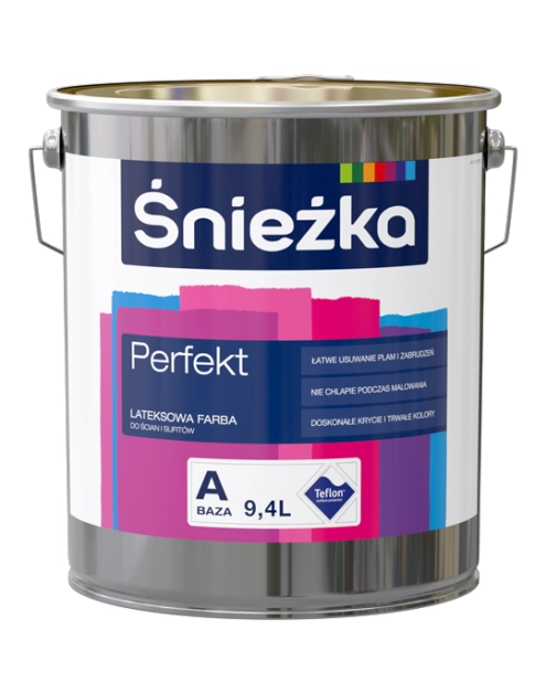 Zdjęcie: Emulsja lateksowa Perfekta BazaA 9,4L ŚNIEŻKA