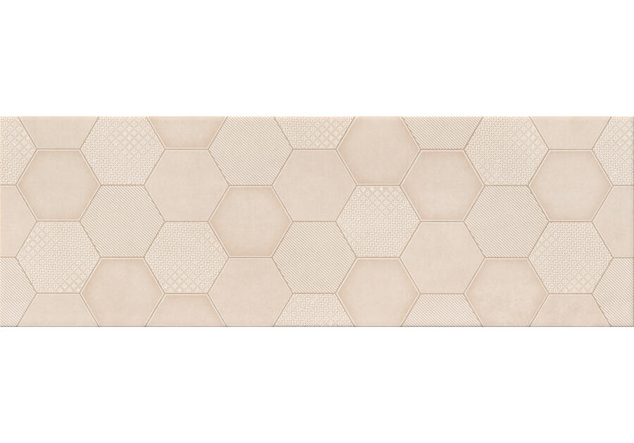Zdjęcie: Płytka ścienna Brazil hexagon cream 20x60 cm CERSANIT