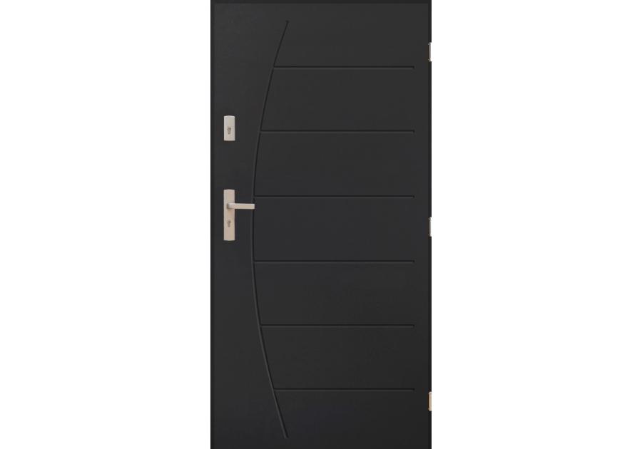Zdjęcie: Drzwi zewnętrzne korab antracyt 80p komplet PANTOR
