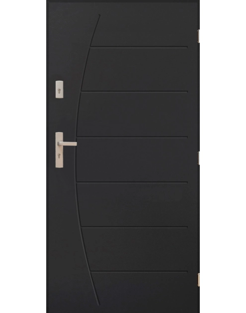 Zdjęcie: Drzwi zewnętrzne korab antracyt 80p komplet PANTOR
