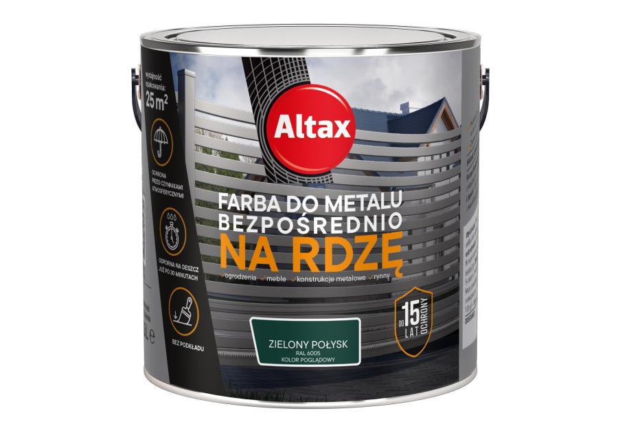 Zdjęcie: Farba do metalu 2,5 L zielony połysk ALTAX