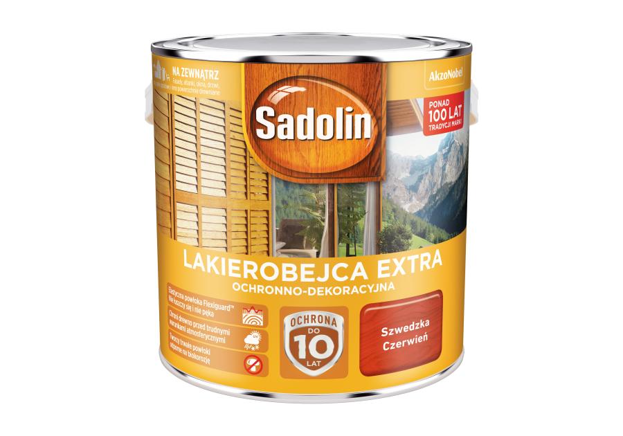 Zdjęcie: Lakierobejca Extra 2,5 L szwedzka czerwień SADOLIN