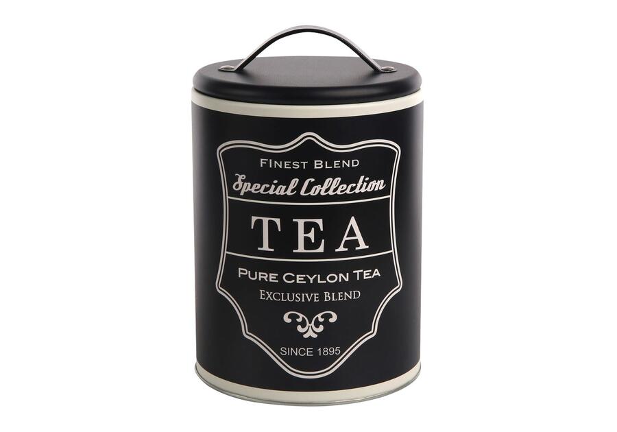 Zdjęcie: Puszka okragła matowa 11x16,5 cm czarna dekoracja Tea ALTOMDESIGN