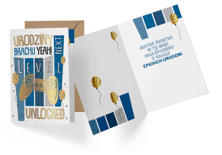 Zdjęcie: Karnet PR-358 Urodziny - gracz, joystick KUKARTKA