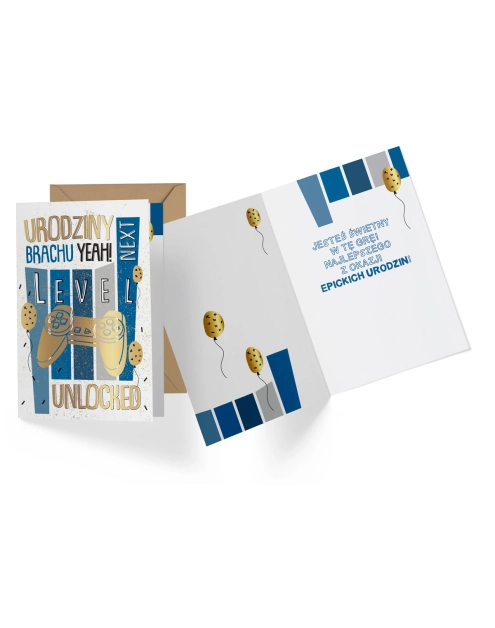 Zdjęcie: Karnet PR-358 Urodziny - gracz, joystick KUKARTKA