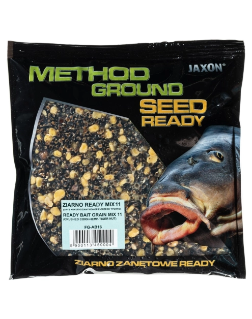 Zdjęcie: Ziarno method ground ready mix 11 grys kukurydziany, konopie, orzech tygrysi 0,5 kg JAXON