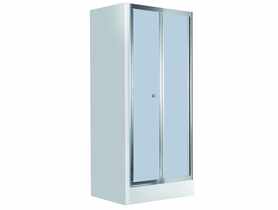 Drzwi prysznicowe wnękowe 80 cm - składane Flex chrom DEANTE