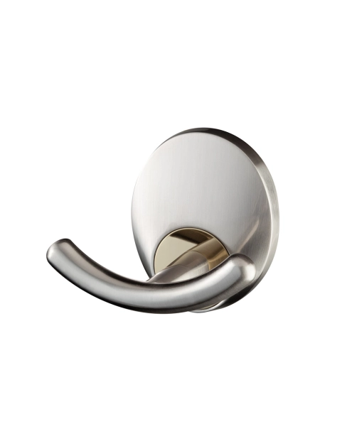 Zdjęcie: Wieszak podwójny Passion satyn nikiel-złoto BISK