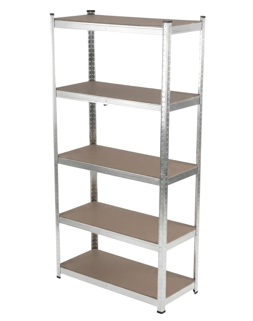 Zdjęcie: Regał metalowy wciskany premium, 5 półek, 180x90x40, 265 kg, ocynk PROFIX