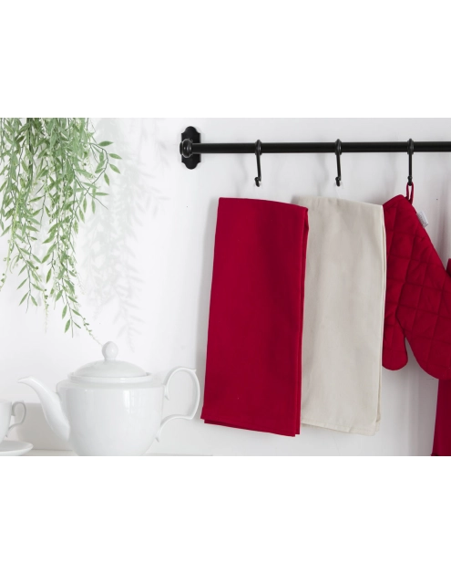 Zdjęcie: Ściereczka kuchenna Monokolor 45x70 cm bawełna czerwona ALTOMDESIGN