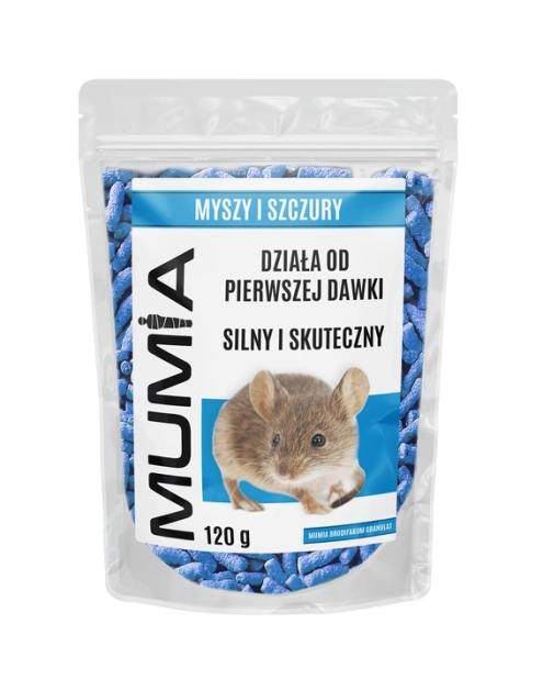 Zdjęcie: Trutka na myszy i szczury granulat brodifakum 120 g MUMIA
