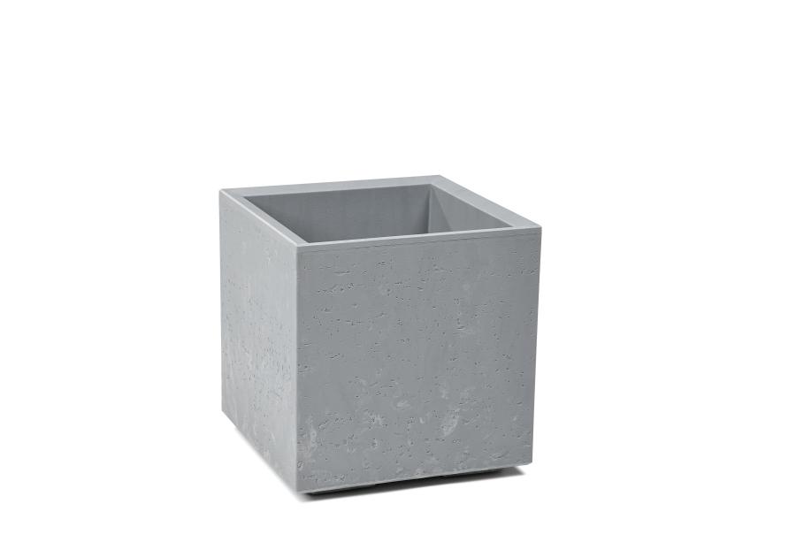 Zdjęcie: Kwietnik Karo 300x300x300 mm beton recycled, szary beton LAMELA