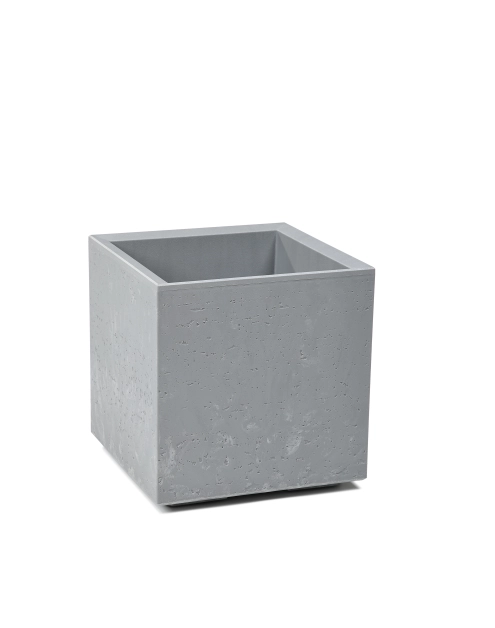 Zdjęcie: Kwietnik Karo 300x300x300 mm beton recycled, szary beton LAMELA