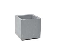 Zdjęcie: Kwietnik Karo 300x300x300 mm beton recycled, szary beton LAMELA