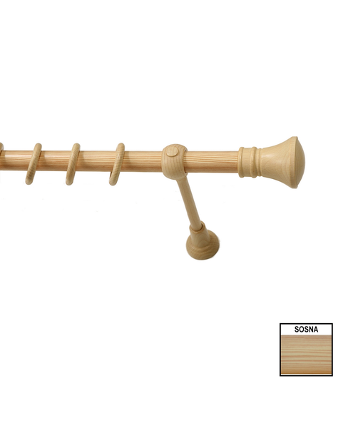 Zdjęcie: Karnisz pojedynczy Helios 200 cm sosna KARWEL