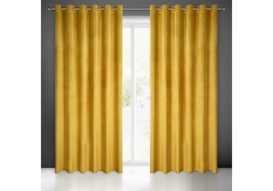 Zdjęcie: Zasłona gotowa Melanie 215x250 cm musztardowy EUROFIRANY