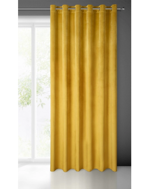 Zdjęcie: Zasłona gotowa Melanie 215x250 cm musztardowy EUROFIRANY