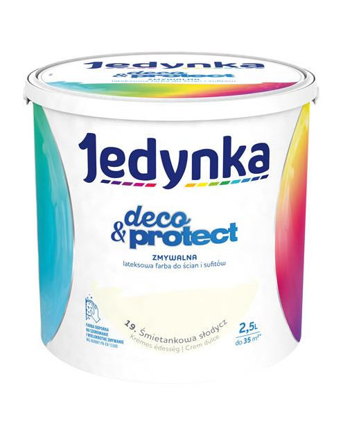 Zdjęcie: Farba lateksowa Deco&Protect Śmietankowa słodycz 2,5 L JEDYNKA