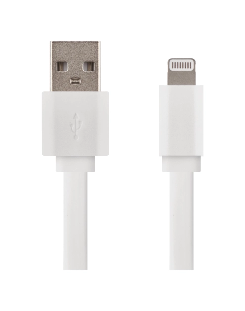 Zdjęcie: Kabel Usb 2.0, wtyk A - Lightning MFi, i16P, ładowanie, transmisja danych, 1 m, biały EMOS