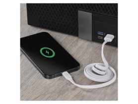 Kabel Usb 2.0, wtyk A - Lightning MFi, i16P, ładowanie, transmisja danych, 1 m, biały EMOS