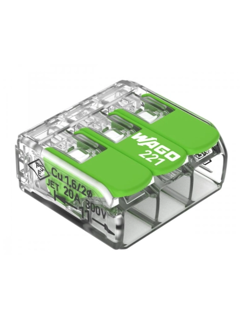 Zdjęcie: Szybkozłączka uniwersalna ECO 3x4 mm zielona WAGO