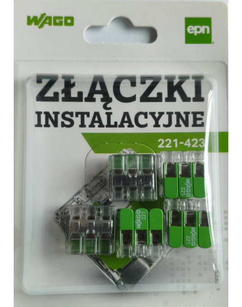 Zdjęcie: Szybkozłączka uniwersalna ECO 3x4 mm zielona WAGO