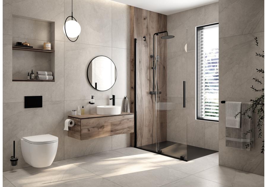 Zdjęcie: Ścianka prysznicowa walk-in 120 cm, przesuwna DEANTE