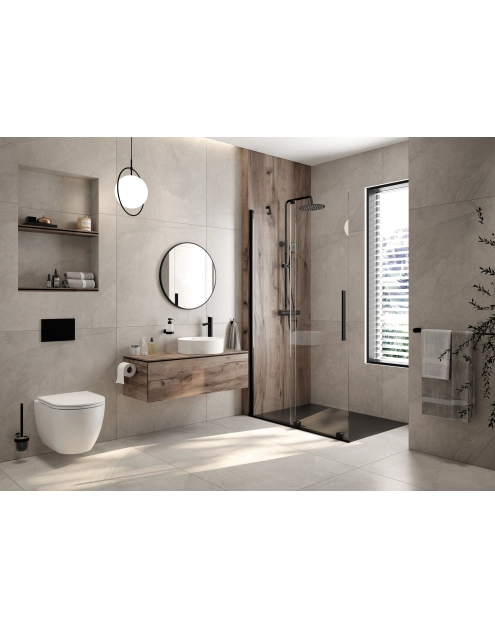 Zdjęcie: Ścianka prysznicowa walk-in 120 cm, przesuwna DEANTE