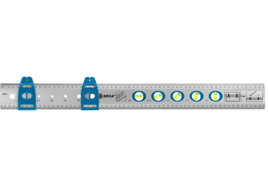 Zdjęcie: Liniał uniwersalny 60 cm aluminiowy MEGA