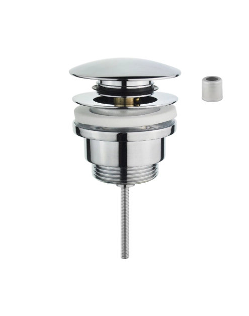 Zdjęcie: Korek 2 w 1 klik-klak/otwarty do umywalki z przelewem i bez przelewu, chrom INSTADRAIN