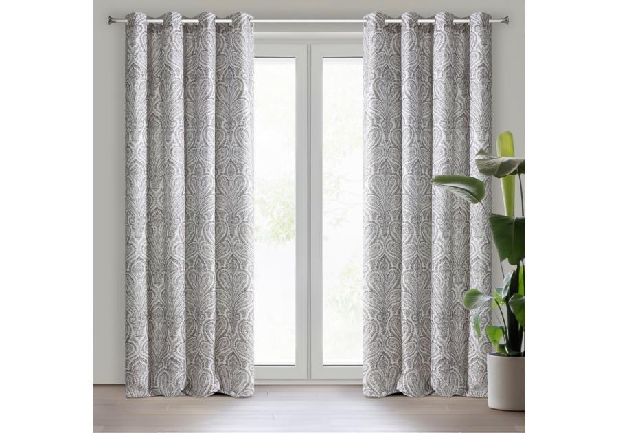 Zdjęcie: Zasłona gotowa Almina 140x250 cm stalowy EUROFIRANY