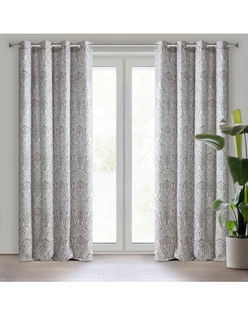 Zdjęcie: Zasłona gotowa Almina 140x250 cm stalowy EUROFIRANY