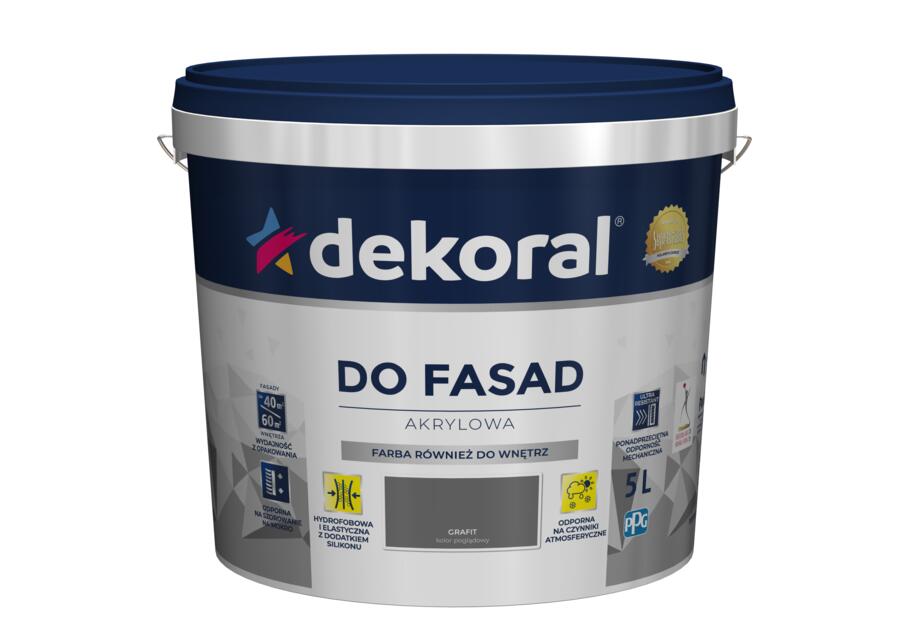 Zdjęcie: Farba fasadowa grafit 5 L Polinit DEKORAL