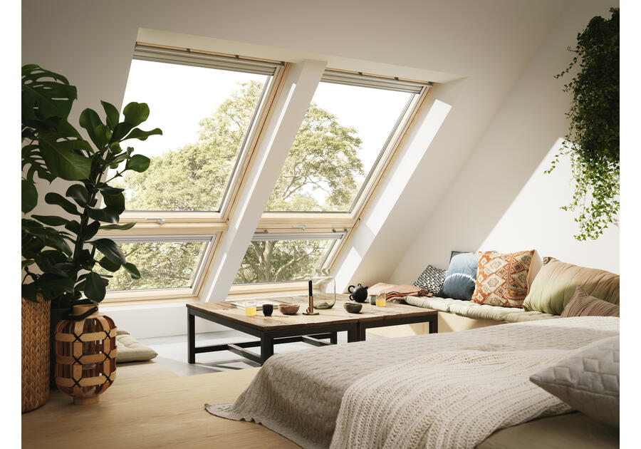 Zdjęcie: Element doświetlający GIL 3066 drewniany stały, 78x92 cm VELUX