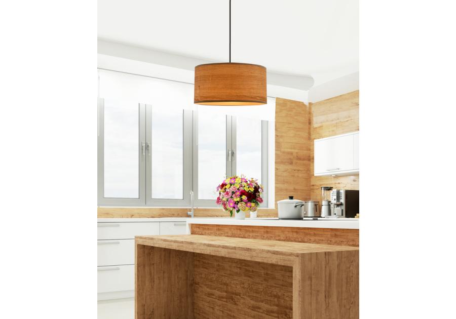 Zdjęcie: Lampa wisząca Legno 30 1x40 W E27 abażur orzechowy CANDELLUX