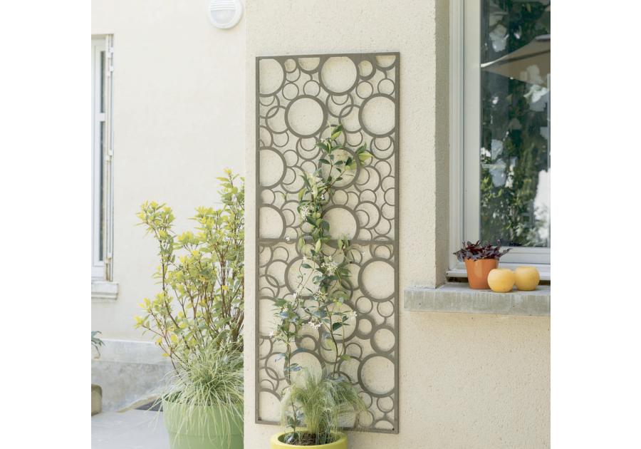Zdjęcie: Ścianka metalowa Deco Panel Bubbles 0,6x1,5 m, szary NORTENE